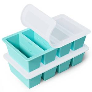 lot 20210 image: Silicone Freezer Tray for Sauce Cube GGOW Silicone Freezing Tray for Broth Soup Storage - Freeze 250mL 125mL Souped Portion