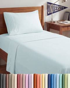 lot 20217 image: Twin XL Size 3 Piece Sheet Set - Comfy Breathable & Cooling Bed Sheets Set - Hotel Luxury Bedding for Women, Men, Kids, Teens, Boys & Girls - Deep Pockets, Soft and Wrinkle Free - Oeko-Tex - Ice Blue