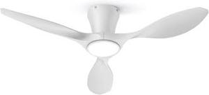 lot 1785 image: TALOYA Ceiling Fans with Lights,42 inch Modern Low Profile Ceiling Fan with Light and Remote Control, Flush Mount, 3CCT, White Ceiling Fan for Bedroom Living Room and Patio