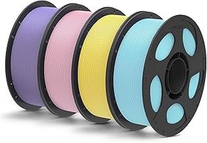 lot 1787 image: 3DHoJor Matte PLA Filament 1.75mm, 1kg4 Bundle Cardboard Spool PLA Filament 1.75 PLA 3D Printing Filament, Print with Most 3D Printers-Green,Pink,Blue,Tangerine