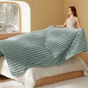 lot 1802 image: Bedsure GentleSoft Tech Plush Throw Blanket