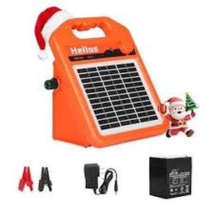lot 1824 image: MINI160 2 Miles Solar Fence Charger, 0.16 Joule Solar Electric Fence Charger for Livestock, Pigs, Horses, Cattle Sheep, Solar Powered Electric Fence with Day or Night Mode, Easy Installation