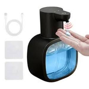 lot 2321 image: DODO MEKIA Automatic Liquid Soap Dispenser, 17oz500ml Touchless Rechargeable with 4-Level Adjustable & IPX5 Waterproof - Level Display for WallTabletop Use in Bathroom, Kitchen, Black