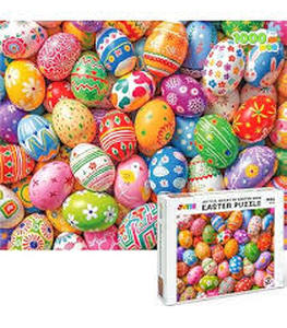 lot 2322 image: JOYIN Easter 1000 Pieces Jigsaw Puzzles (30 x 24 inches) Eggs Theme Puzzles, Easter Educational Party Favors Plush Basket for Kids and Adults of All Ages.