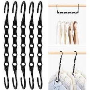 lot 2331 image: Closet Organizers and Storage, Magic Pants Hangers Space Saving, 4 Tiers Skirt Hangers, Jean Scarf Hangers, Closet Organizer Clothes Hangers, College Dorm Essentials Apartment Essentials-2 Pack