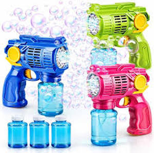 lot 3429 image: TOY Life 3 Pack Bubble Guns for Kids, Automatic Bubble Blower, Leakproof & Lightweight, Outdoor Summer Toys for Beach Travel, Easter Basket Stuffer, Party Favor, Birthday Gift for Toddlers Boys Girls