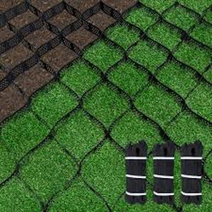 lot 3439 image: Gravel Grid 3 Thick Geo Ground Grid, 36x4 FT Geo Cell Gravel Retainer 1885 LBS Per Sq ft, Foldable Permeable Stabilization System with Connection Buckles for Driveway Walkway Landscaping and Slopes