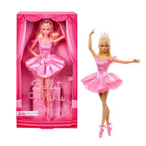 lot 3463 image: Barbie Signature Ballet Wishes Doll, Collectible Fashion Doll in Satiny, Pink Tutu with Blonde Hair and Giftable Packaging