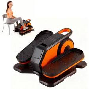 lot 3464 image: Under Desk Elliptical Machine, Electric Elliptical Exerciser for Senior, Quiet & small Electric Seated Pedal Exerciser for Home with Display Monitor, Remote Control & 12 Adjustable Speeds (Orange-pro)