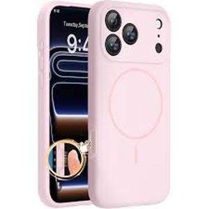 lot 4034 image: Miracase Magnetic for iPhone 17 Case, Compatible with MagSafe, Integrated Silicone Camera Control Cover, 3.0mm Thicken Shockproof Drop Protection Phone Case for 17,Sand Pink