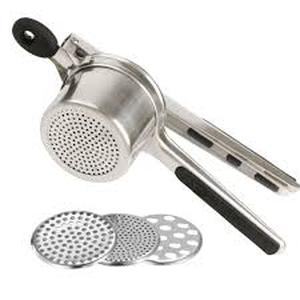 lot 4051 image: Mindful Design Large 15oz Potato Ricer, Heavy Duty Stainless Steel Potato Masher and Ricer Kitchen Tool, Press and Mash Kitchen Gadget For Perfect Mashed Potatoes Every time
