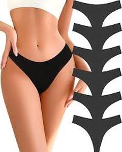 lot 4080 image: READY TO LOVE Cotton Underwear for Women Pack Breathable Thongs for Women Sexy Stretch Soft Womens Panties Thong XS-XL