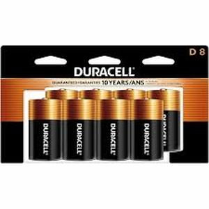 lot 4086 image: Duracell Coppertop D Batteries, 8 Count (Pack of 1), D Battery with Long-Lasting Power, All-Purpose Alkaline Battery for Household and Office Devices