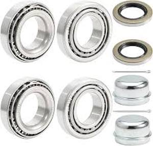 lot 4094 image: FUSHIBEARING 2 Set Fits for 1-116 Axles Trailer Wheel Hub Bearings Kit, L44649L44610,1.0625 ID, 1.9800 OD, 0.560 Width��12192TB Seal OD 1.980,Dust Cover and Cotter Pin.