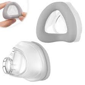 lot 4096 image: 2 Packs Memory Foam Nasal Mask Cushion (S) for ResMed AirTouch N20 & AirFit N20, Highlights Leak-Free Seal with Brown Memory Foam CPAP Technology - Small