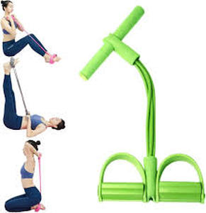 lot 4098 image: 21 Fitness Resistance Bands-4 Tube Pedal Ankle Puller - 2025 New Sit up Leg Stretch Rope Exercise Bands with Handles, Stretching Workout Fitness Bands for Arm Weights Exercise Equipment (Green)