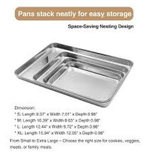 lot 6269 image: Stainless Steel Nesting Baking Pan Set