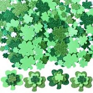 lot 6301 image: 460Pcs Foam Stickers,5Sheets Glitter St.Patricks Day Foam Stickers Self Adhesive Leaf Shape Stickers Bulk for St.Patricks Day Scrapbooking Crafts Art Party Favors Supplies(St.Patricks Day Style)