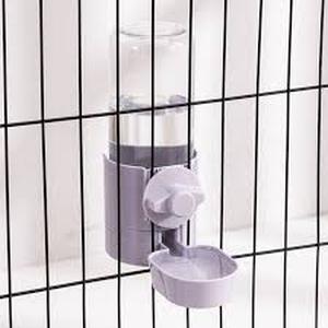 lot 6382 image: Pet Water Bottle for Cage Crate 17oz Non-Drip Water Dispenser for Small Animal Rabbit Bunny Guinea Pig Chinchilla Ferret Squirrel Hedgehog (Gray, 17oz)