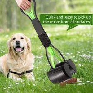 lot 6386 image: PPOGOO Non-Breakable Pet Pooper Scooper for Dogs and Cats with Long Handle High Strength Material and Durable Spring for Easy Grass and Gravel Pick Up