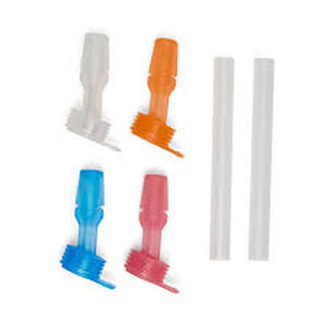 lot 6389 image: CamelBak Thrive Kids Bite Valve Replacement for Thrive Flip Straw Kids Water Bottles, 4-Pack, Multi-Color