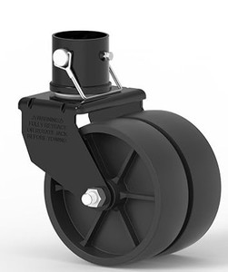 lot 11896 image: TOWKING Upgraded 6-Inch Dual-Wheel Swivel Caster Black