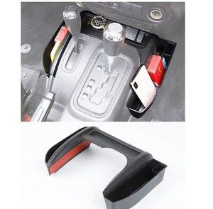 lot 11900 image: JeCar for JK Gear Tray Center Console Gear Shift Storage Organizer for 2011-2018 Jeep Wrangler JK JKU with Auto Transmission (Black)