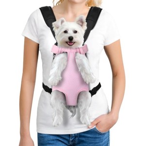 lot 6345 image: YUDODO Pet Dog Carrier Backpack Adjustable Dog Front Carrier, Legs Out Easy-Fit Dog Travel Backpack Carrier for Hiking Camping for Small Medium Dogs Cats and Rabbits (Large, Pink)