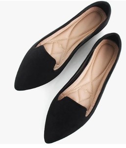 lot 10046 image: SAILING LU Women Round Toe Flats Comfortable Ballet Flat Shoes for Women Dressy Black Slip-ons Loafers Black Size 7.5