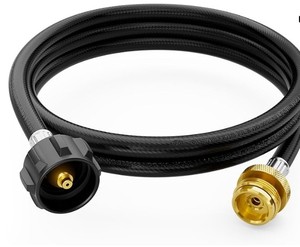 lot 12186 image: 4ft Propane Hose Adapter 1lb to 20lb��Propane Adapter 20lb to 1lb Converter, Propane Tank Adapter Hose 20 lb to 1 lb for Weber Q GrillColeman StoveBlackstone GriddleBuddy HeaterWeber Traveler