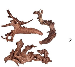 lot 12198 image: majoywoo Natural Coral Driftwood for Aquarium Decor Fish Tank Decorations, Assorted Driftwood Branch 6-10 3 Pcs, Reptile Decor��