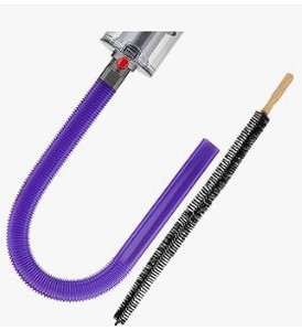 lot 12202 image: Dryer Vent Hose and Lint Brush Kit for Vacuum Cleaner