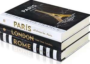 lot 12210 image: 3 PCS Faux Decorative Books for Home Decor-Coffee Table Books Decor-Aesthetic FakeFaux Books for Decoration,libros Decoration for Coffee Table, Shelf Accessories (3-Paris London New York Shipaitu)