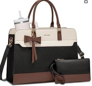 LOVEVOOK Laptop Tote Bag for Women,Leather Work Bag, Waterproof Business Teacher Bag,Large Computer Handbag Purse Briefcase,Office Gifts for Women