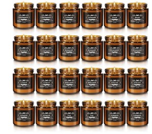 lot 17745 image: YOROXRG 24 Pcs Scented Candles with Added Natural Essential Oils, 3.05oz, Suitable for Various Festivals, Parties, Yoga, and Home Scene