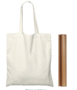 lot 19739 image: NPBAG 25 Pack 15 X 16 Natural Cotton Tote Bags, Lightweight Blank Bulk Cloth bags with 1pc of PTFE Teflon Sheet