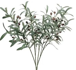 lot 19755 image: SHACOS 4 PCS 28 inch Artificial Olive Branches for Vases Greenery Olive Stems Faux Tree Branch Twig for Home Wedding Shop Office Garden Decor DIY Floral Crafts
