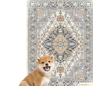 lot 19775 image: nunubaby Washable Pee Pads for Dogs, Stylish, Non-Slip and Leak-Proof Pee Pads. Reusable Potty Pads for Dogs for Crates and Floors.(BeigeMulti, 72 x72 )