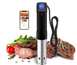 lot 19785 image: INKBIRD WIFI Sous Vide Cooker ISV-100W, 1000 Watts Sous Vide Machine Immersion Circulator with 14 Preset Recipes on APP & Calibration Function, Thermal Immersion, Fast-Heating with Timer (USED)