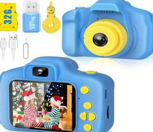 lot 20151 image: Kids Camera for Boys Age 3-8, Birthday Gift for Boys, Toddler Digital Video Camera for Kids with 32GB SD Card Included, Easy to Use Durable Shockproof Camera Toy for 3 4 5 6 7 8 Year Old