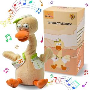 lot 3522 image: SWTOIPIG Talking Dancing Duck Toy Mimicking Recording Plush & Interactive Toy, Repeating What You Say, Neck Shaking Stuffed Toys, Talking Doll for Birthday Kids Gift for Boy & Girl