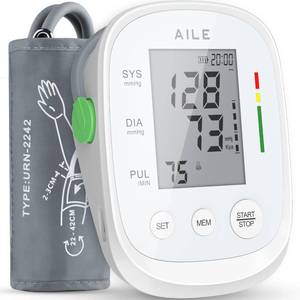 lot 4181 image: AILE Blood Pressure Monitor, Blood Pressure Machine Upper Arm Large Cuff(8.7-16.5), High Automatic Blood Pressure Monitors Cuff for Home Use, Manual Arm Bp Monitor, 2  99 Memory (White)