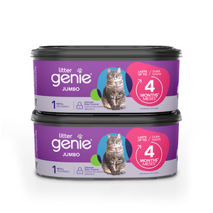 lot 4228 image: Litter Genie Plus Cat Litter Pail Disposal System Refill - Jumbo - Pack of 2