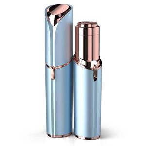 lot 4231 image: Facial Hair Remover for Women - as Seen on TV Painless Face Shaver - Electric Hair Removal Device for Face Lips Peach Fuzz with Light (Blue)