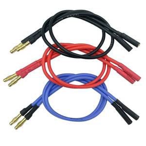 lot 4235 image: 6PCS 4.0mm Banana Gold Bullet Connector Extension Cable for RC Brushless Motor ESC Extension Cable Wire RC Car Boat Parts