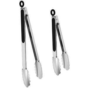 lot 4242 image: Lyxa SR Set of 9-inch and 12-inch Stainless Steel Kitchen Tongs with Locking, Metal Cooking Tongs with Non-Slip Grip,Perfect for Grilling, Barbecue (BBQ) and More (9 & 12)