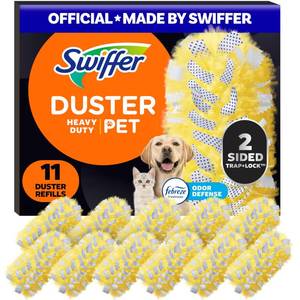lot 5514 image: Swiffer Pet Heavy Duty Dusters Refills, Multisurface 360 Dusters with Febreze Odor Defense, 11 Count