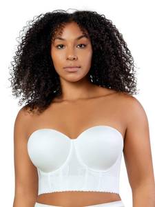 lot 6007 image: PARFAIT Elissa P50116 Womens Full Bust and Full Figure Strapless Longline Bra-Pearl White-32D