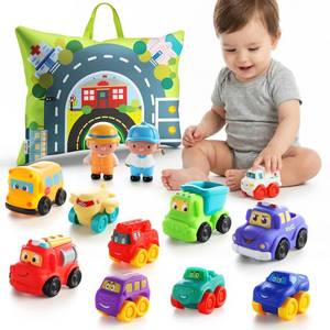 lot 6018 image: ALASOU 12 PCS Soft Rubber Car Toys for 1 Year Old Boy with PlaymatStorage BagBaby Toys 1 Year Old Boy Gifts for Toddler Toys 1-21st Birthday Gift for Infant 12 18 Months