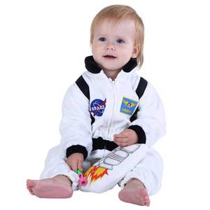 lot 6031 image: HSCTEK Newborn Astronaut Costume, Baby Space Cosplay Infant Boys Girls, Toddler Halloween Suit Costume Kids White 3-6 Months